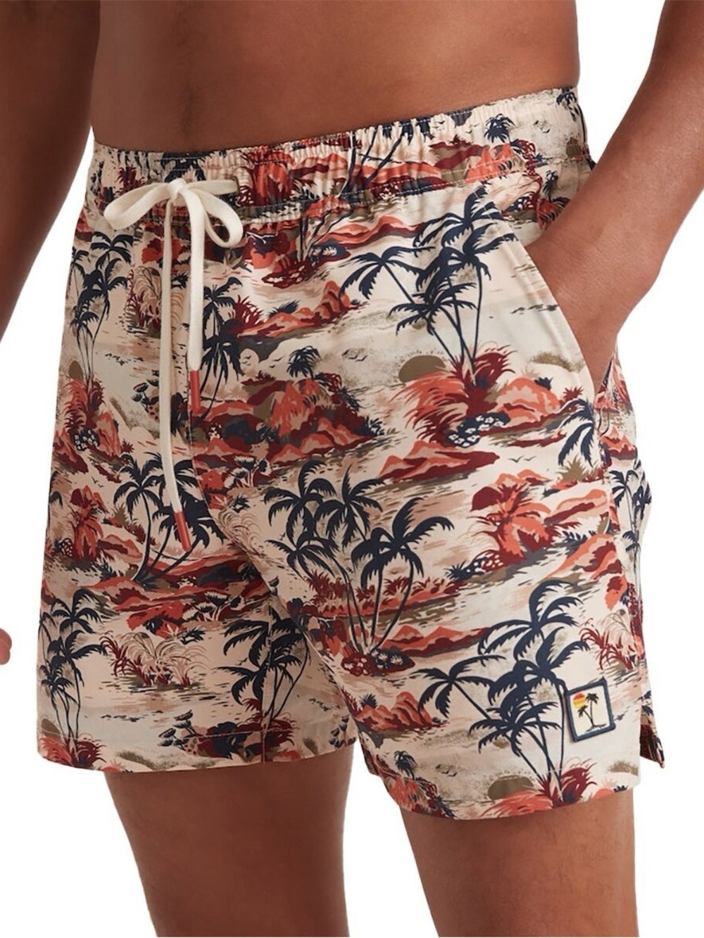 Marine Layer | Rincon Swim Trunk | Palm Tree Sunset | size Medium